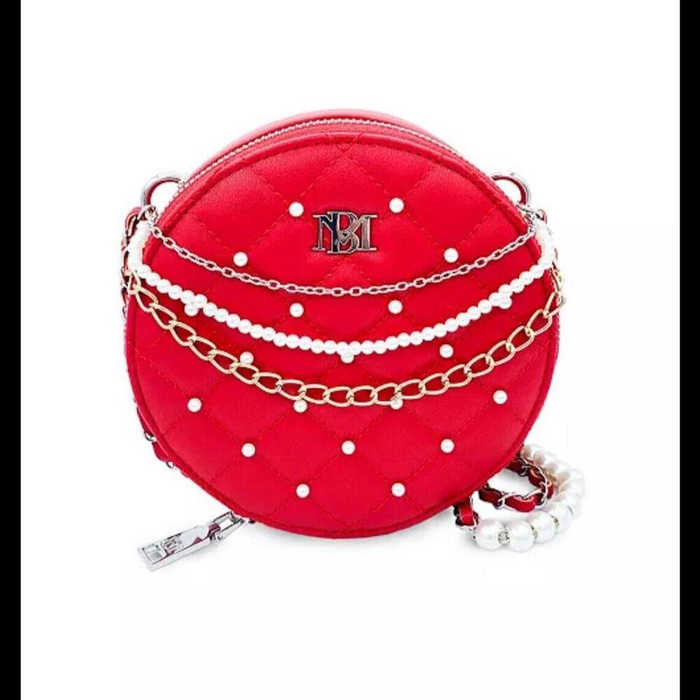 Badgley Mischka Crossbody Bag Diamond Quilted Round Vegan NWT (MSRP $99)